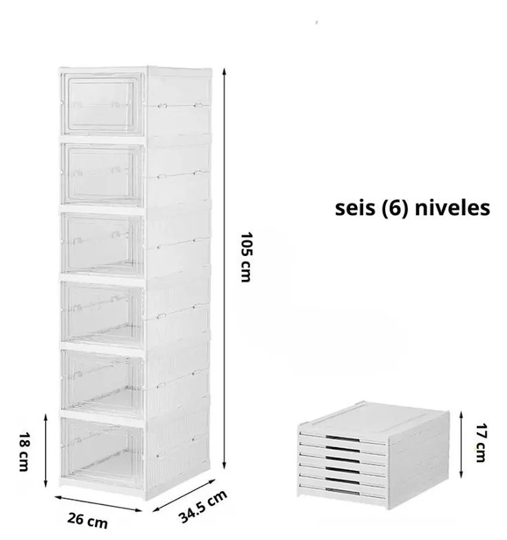 Miniatura 4 de Zapatero acrílico 6 niveles